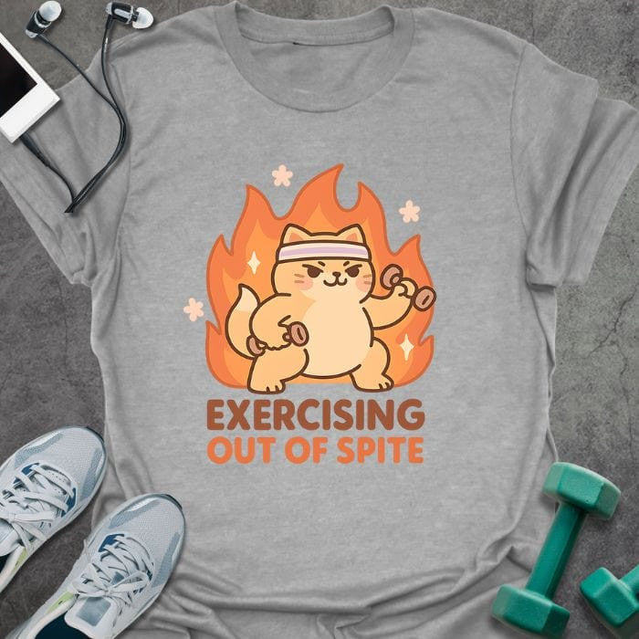 Exercising T-Shirt - Gym Graphic Tee - Gift for Gym Lovers - Unisex