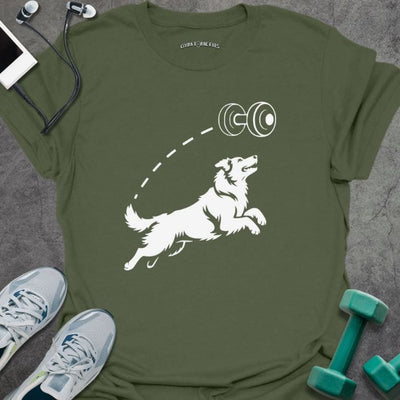 Dumbbell Fetch T-Shirt - Gym Graphic Tee - Gift for Gym Lovers - Unisex