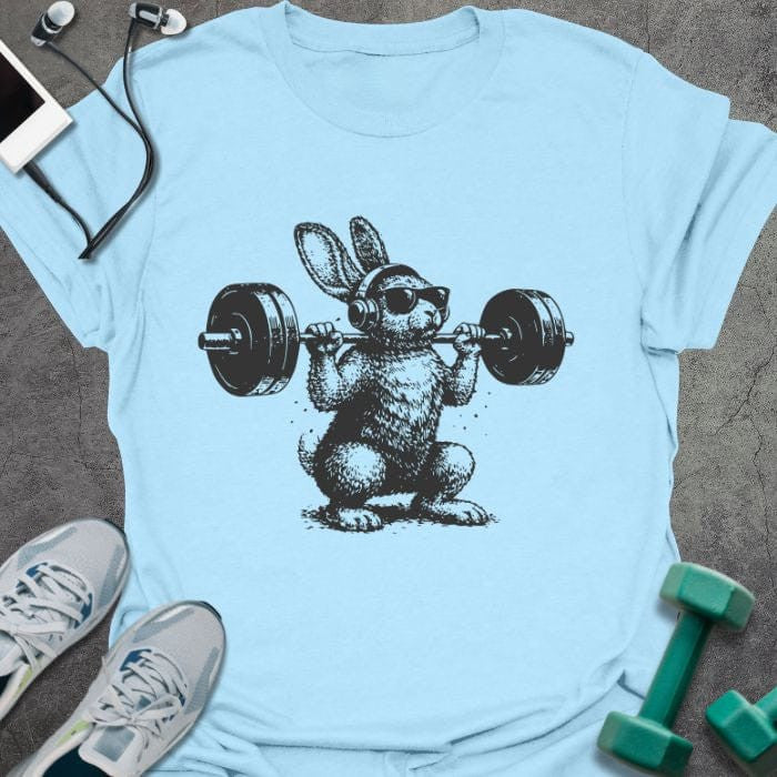 Bunny Squat T-Shirt - Gym Graphic Tee - Gift for Gym Lovers - Unisex