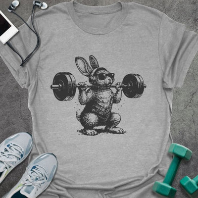 Bunny Squat T-Shirt - Gym Graphic Tee - Gift for Gym Lovers - Unisex