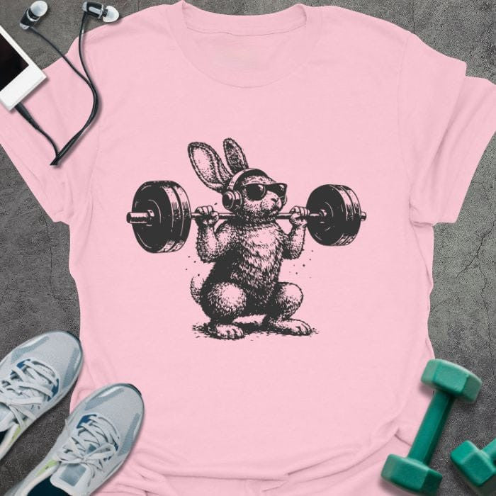 Bunny Squat T-Shirt - Gym Graphic Tee - Gift for Gym Lovers - Unisex