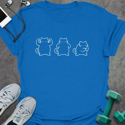 Cat Poses T-Shirt - Gym Graphic Tee - Gift for Gym Lovers - Unisex
