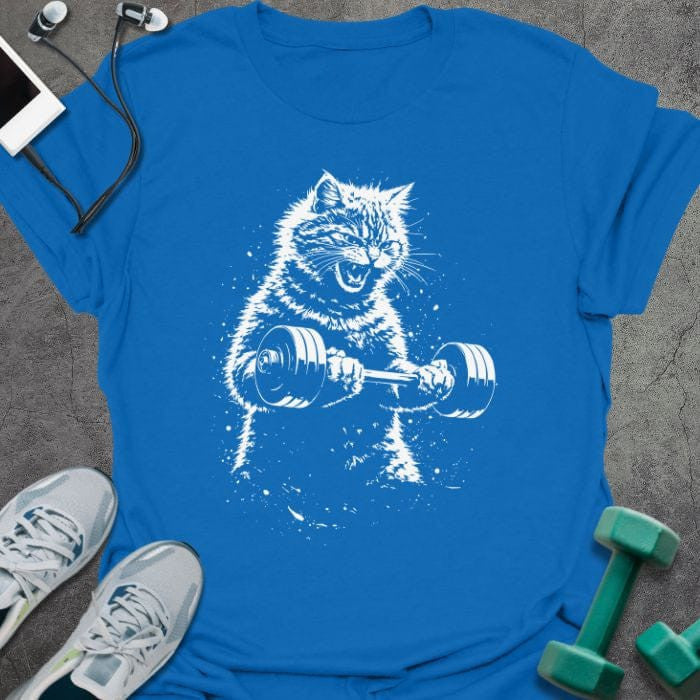 Cat Curl T-Shirt - Gym Graphic Tee - Gift for Gym Lovers - Unisex