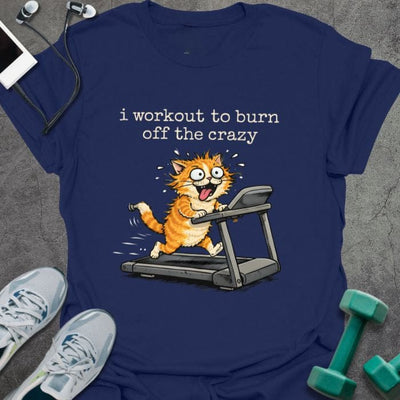 Crazy Cat T-Shirt - Gym Graphic Tee - Gift for Gym Lovers - Unisex
