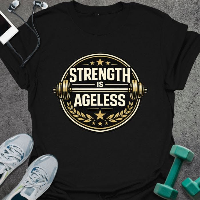 Ageless Strength B T-Shirt - Gym Graphic Tee - Gift for Gym Lovers - Unisex