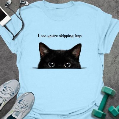 Cat Sees You T-Shirt - Gym Graphic Tee - Gift for Gym Lovers - Unisex