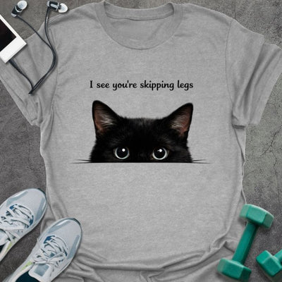 Cat Sees You T-Shirt - Gym Graphic Tee - Gift for Gym Lovers - Unisex