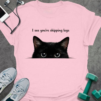 Cat Sees You T-Shirt - Gym Graphic Tee - Gift for Gym Lovers - Unisex
