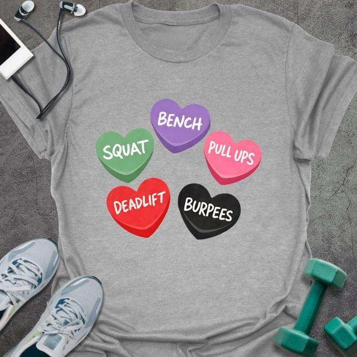 Exercise Candy T-Shirt - Gym Graphic Tee - Gift for Gym Lovers - Unisex