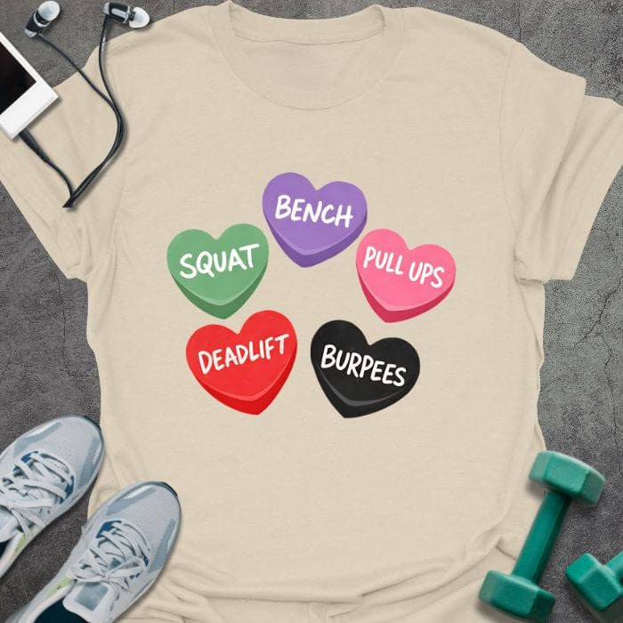 Exercise Candy T-Shirt - Gym Graphic Tee - Gift for Gym Lovers - Unisex