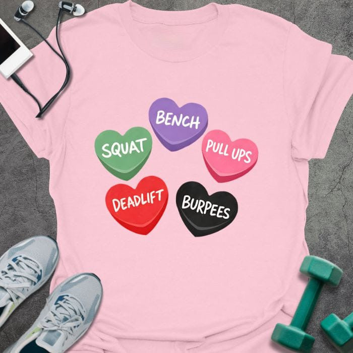 Exercise Candy T-Shirt - Gym Graphic Tee - Gift for Gym Lovers - Unisex