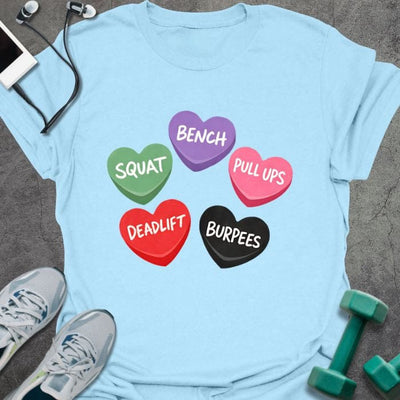 Exercise Candy T-Shirt - Gym Graphic Tee - Gift for Gym Lovers - Unisex