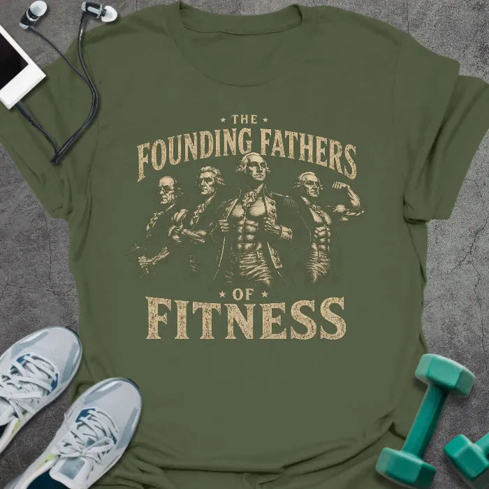 Founding Fitness T-Shirt - Gym Graphic Tee - Gift for Gym Lovers - Unisex