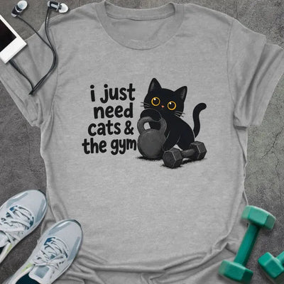 Cats Gym T-Shirt - Graphic Tee - Gift for Gym Lovers - Unisex
