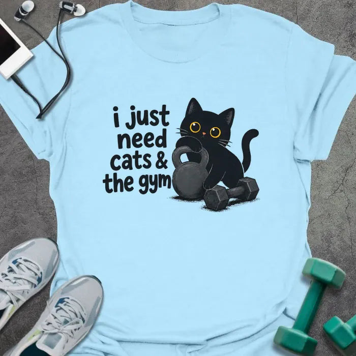 Cats Gym T-Shirt - Graphic Tee - Gift for Gym Lovers - Unisex