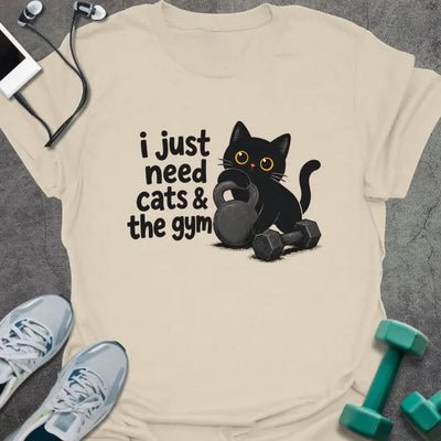 Cats Gym T-Shirt - Graphic Tee - Gift for Gym Lovers - Unisex