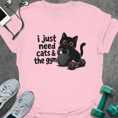Cats Gym T-Shirt - Graphic Tee - Gift for Gym Lovers - Unisex