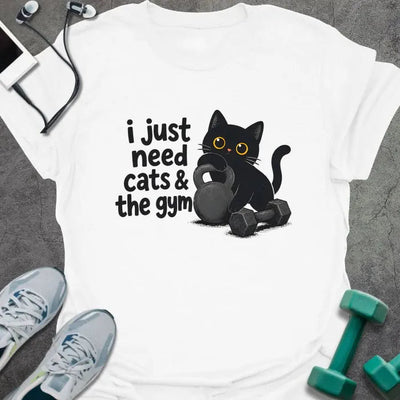 Cats Gym T-Shirt - Graphic Tee - Gift for Gym Lovers - Unisex