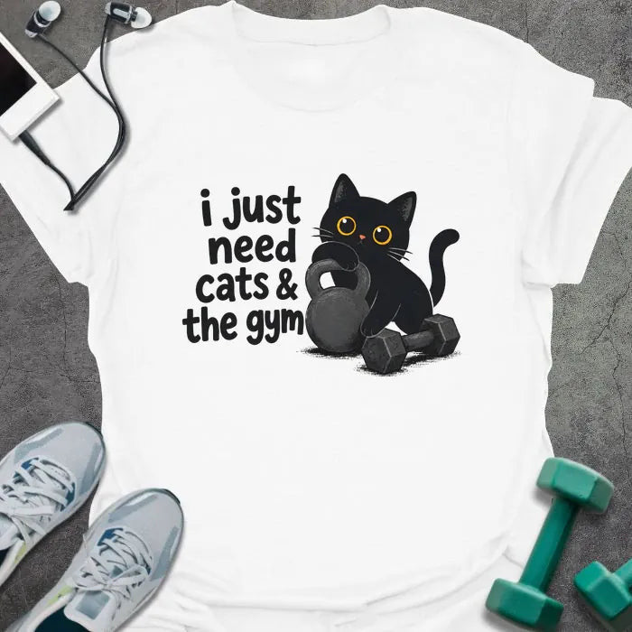 Cats Gym T-Shirt - Graphic Tee - Gift for Gym Lovers - Unisex
