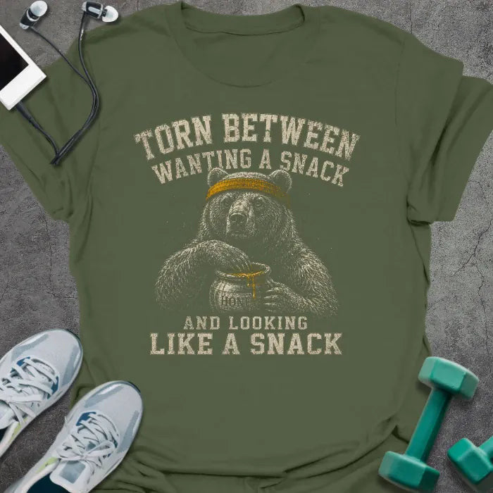 Bear Snack T-Shirt - Gym Graphic Tee - Gift for Gym Lovers - Unisex