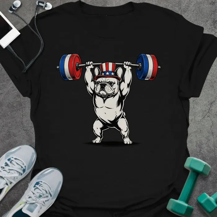 Frenchie Presses T-Shirt - Gym Graphic Tee - Gift for Gym Lovers - Unisex