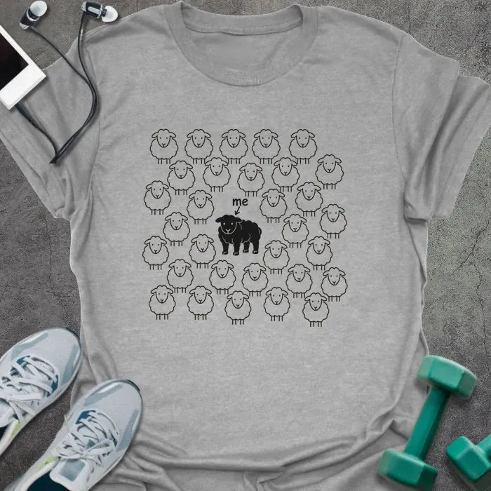 Black Sheep T-Shirt - Gym Graphic Tee - Gift for Gym Lovers - Unisex