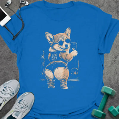 Corgi Selfies T-Shirt - Gym Graphic Tee - Gift for Gym Lovers - Unisex
