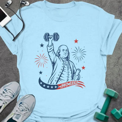 Franklin Celebrates T-Shirt - Gym Graphic Tee - Gift for Gym Lovers - Unisex