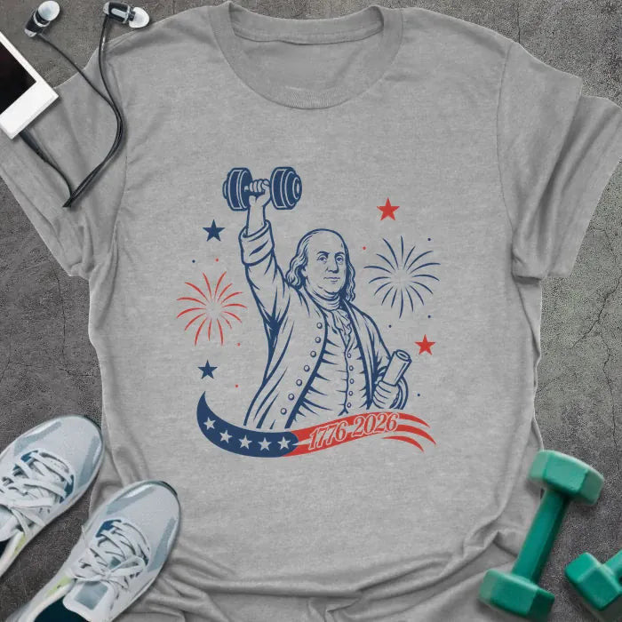 Franklin Celebrates T-Shirt - Gym Graphic Tee - Gift for Gym Lovers - Unisex