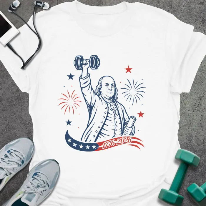 Franklin Celebrates T-Shirt - Gym Graphic Tee - Gift for Gym Lovers - Unisex