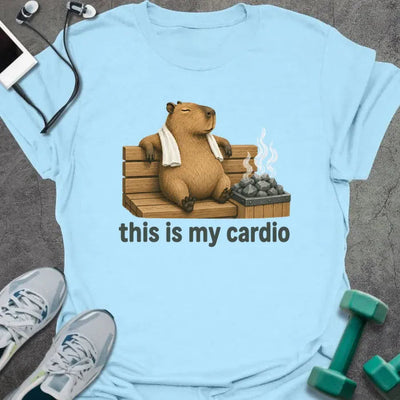 Cardio Capybara T-Shirt - Gym Graphic Tee - Gift for Gym Lovers - Unisex
