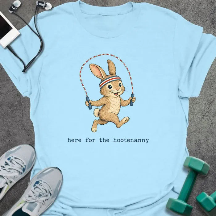 Bunny Hootenanny T-Shirt - Gym Graphic Tee - Gift for Gym Lovers - Unisex