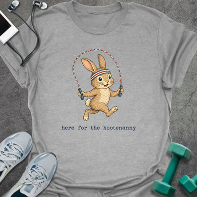 Bunny Hootenanny T-Shirt - Gym Graphic Tee - Gift for Gym Lovers - Unisex