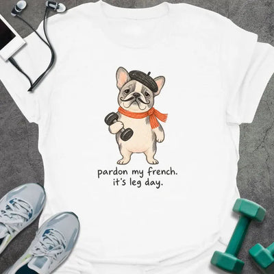 French Bulldog T-Shirt - Gym Graphic Tee - Gift for Gym Lovers - Unisex