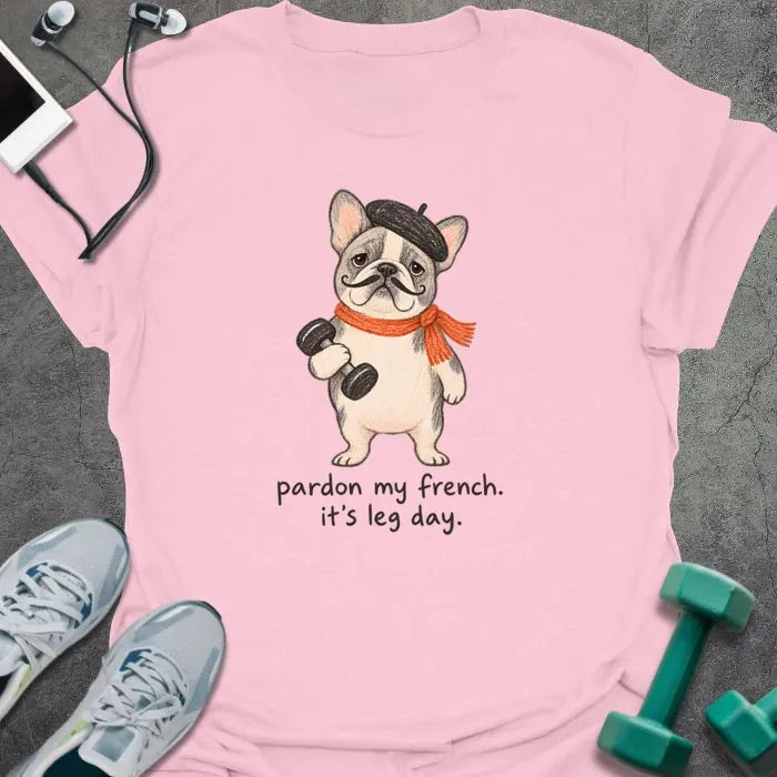 French Bulldog T-Shirt - Gym Graphic Tee - Gift for Gym Lovers - Unisex