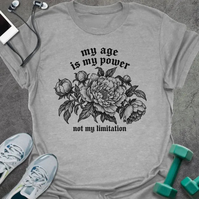 Dark Peonies T-Shirt - Gym Graphic Tee - Gift for Gym Lovers - Unisex