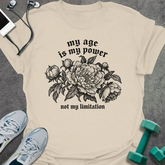 Dark Peonies T-Shirt - Gym Graphic Tee - Gift for Gym Lovers - Unisex