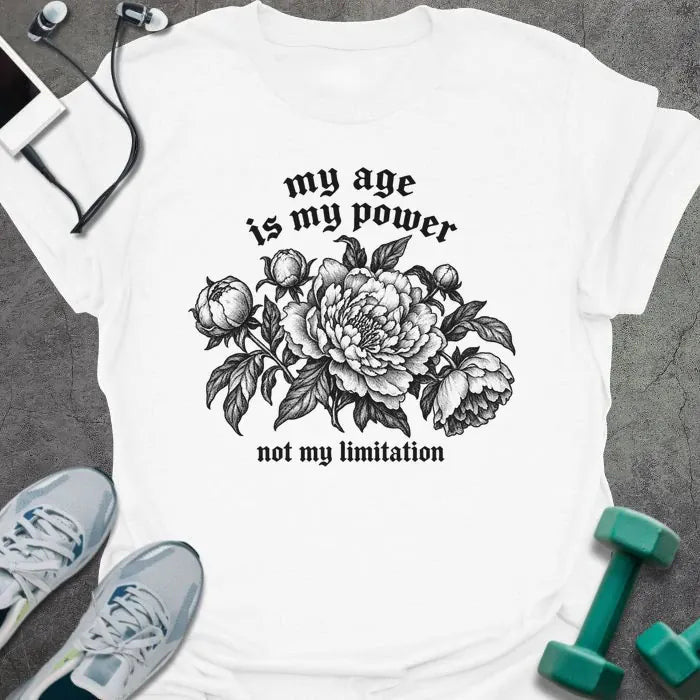 Dark Peonies T-Shirt - Gym Graphic Tee - Gift for Gym Lovers - Unisex