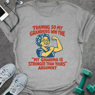 Grandma Stronger T-Shirt - Gym Graphic Tee - Gift for Gym Lovers - Unisex