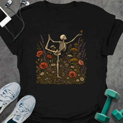 Skeleton Yoga T-Shirt - Gym Graphic Tee - Gift for Gym Lovers - Unisex