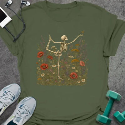 Skeleton Yoga T-Shirt - Gym Graphic Tee - Gift for Gym Lovers - Unisex