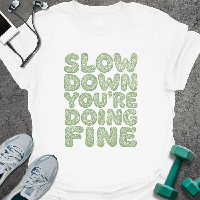Doing Fine T-Shirt - Gym Graphic Tee - Gift for Gym Lovers - Unisex