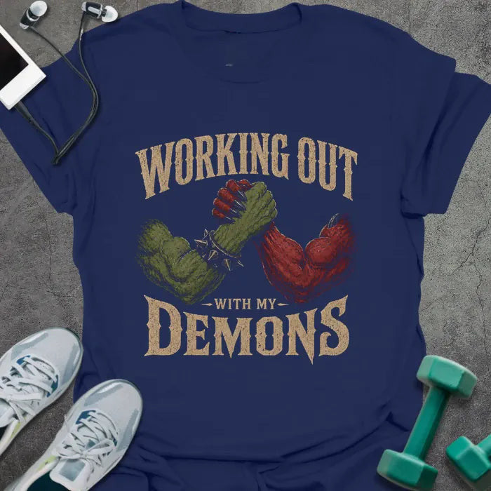 Demon Workout T-Shirt - Gym Graphic Tee - Gift for Gym Lovers - Unisex