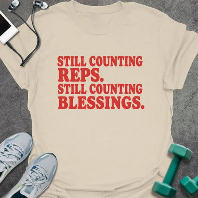 Counting Blessings T-Shirt - Gym Graphic Tee - Gift for Gym Lovers - Unisex