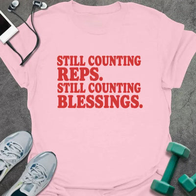 Counting Blessings T-Shirt - Gym Graphic Tee - Gift for Gym Lovers - Unisex