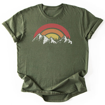 Mountain Sunset T-Shirt - Nature Graphic Tee - Gift for Nature Lovers - Unisex