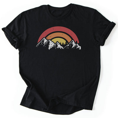 Mountain Sunset T-Shirt - Nature Graphic Tee - Gift for Nature Lovers - Unisex