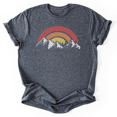 Mountain Sunset T-Shirt - Nature Graphic Tee - Gift for Nature Lovers - Unisex