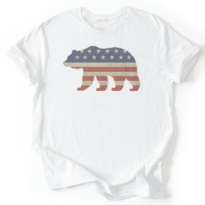 USA Bear T-Shirt - Nature Graphic Tee - Gift for Nature Lovers - Unisex