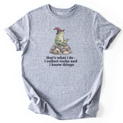 I Collect Rocks and I Know Things T-Shirt - Nature Graphic Tee - Gift for Nature Lovers - Unisex